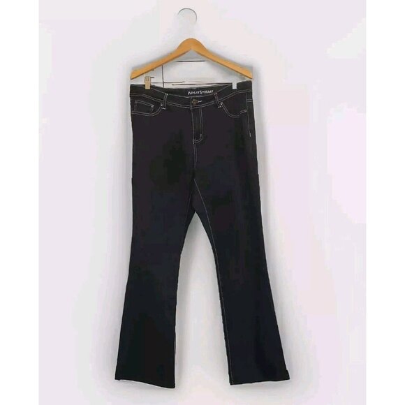 Ashley Stewart Denim - ASHLEY STEWART Denim Jeans Women's Size 14 Dark Blue Wash Citycore Dark Academia